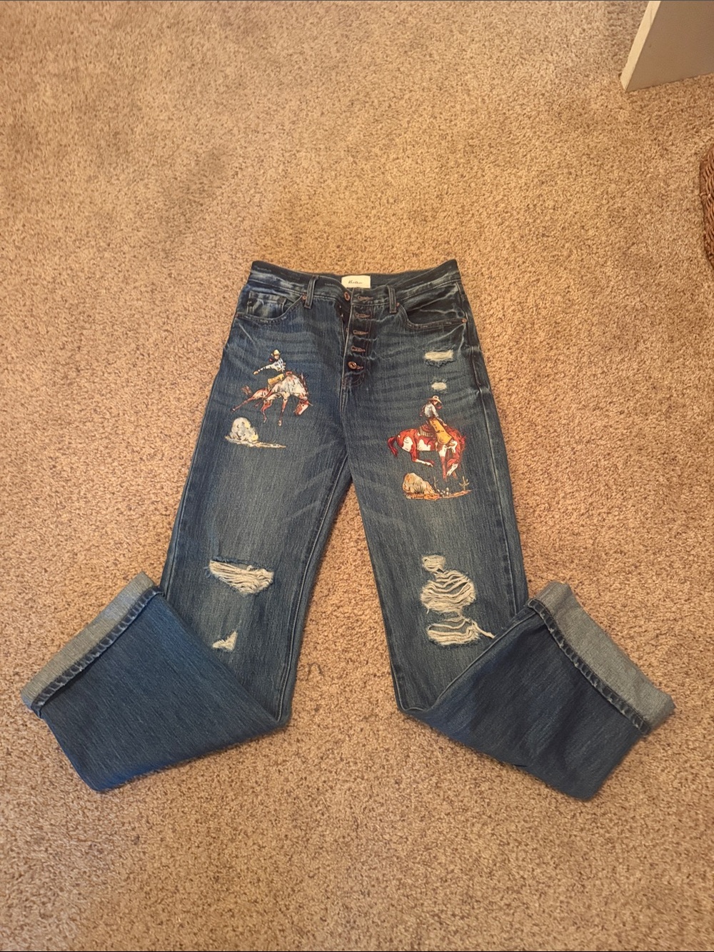 Kansan Distressed Women's Blue Jeans